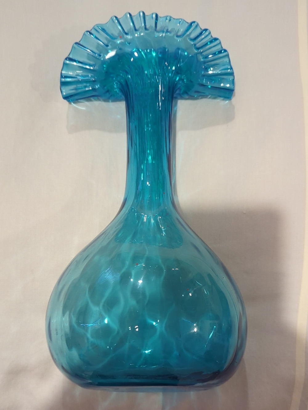 Turquoise Blue Art Glass Vase - Home Accents